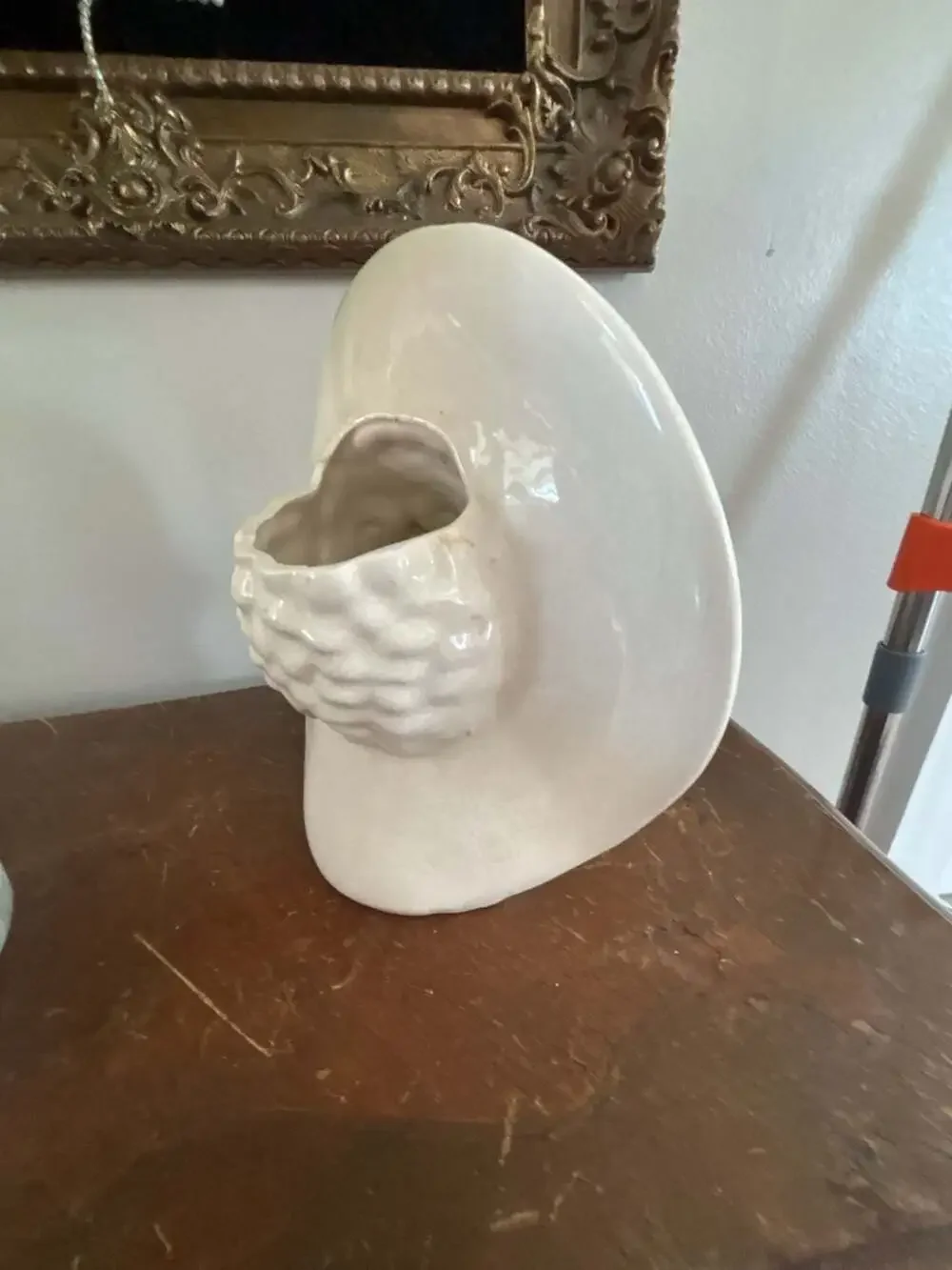 Vintage Royal Haeger Art Deco White Ceramic Lady Head Vase Planter with Hat